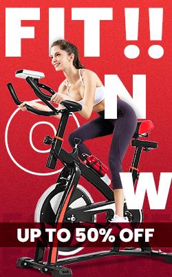 A woman exercising on sports equipment